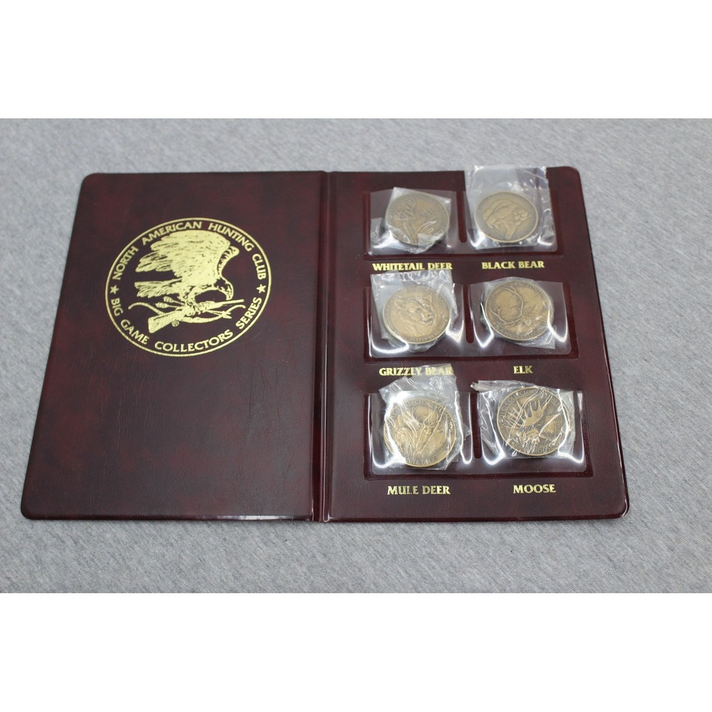 North American Hunting Club Medallion Set Brown Big Game Collector's Series 6pc - Picture 3 of 16